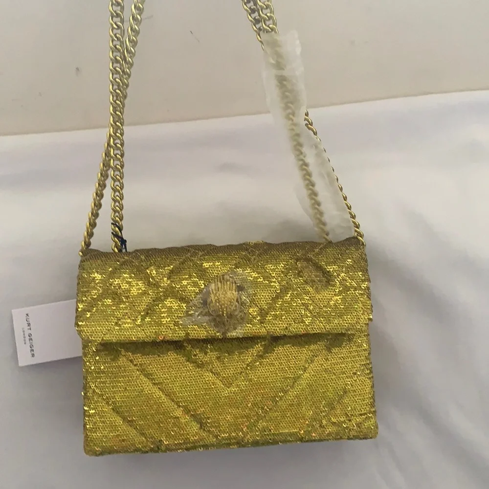 KURT GEIGER LONDON KENSINGTON SEQUINS CROSSBODY - Picture 8 of 16